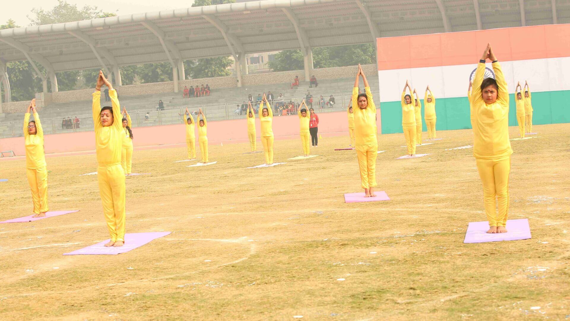 Kids Yoga Asanas Performance Richmondd Global School Delhi